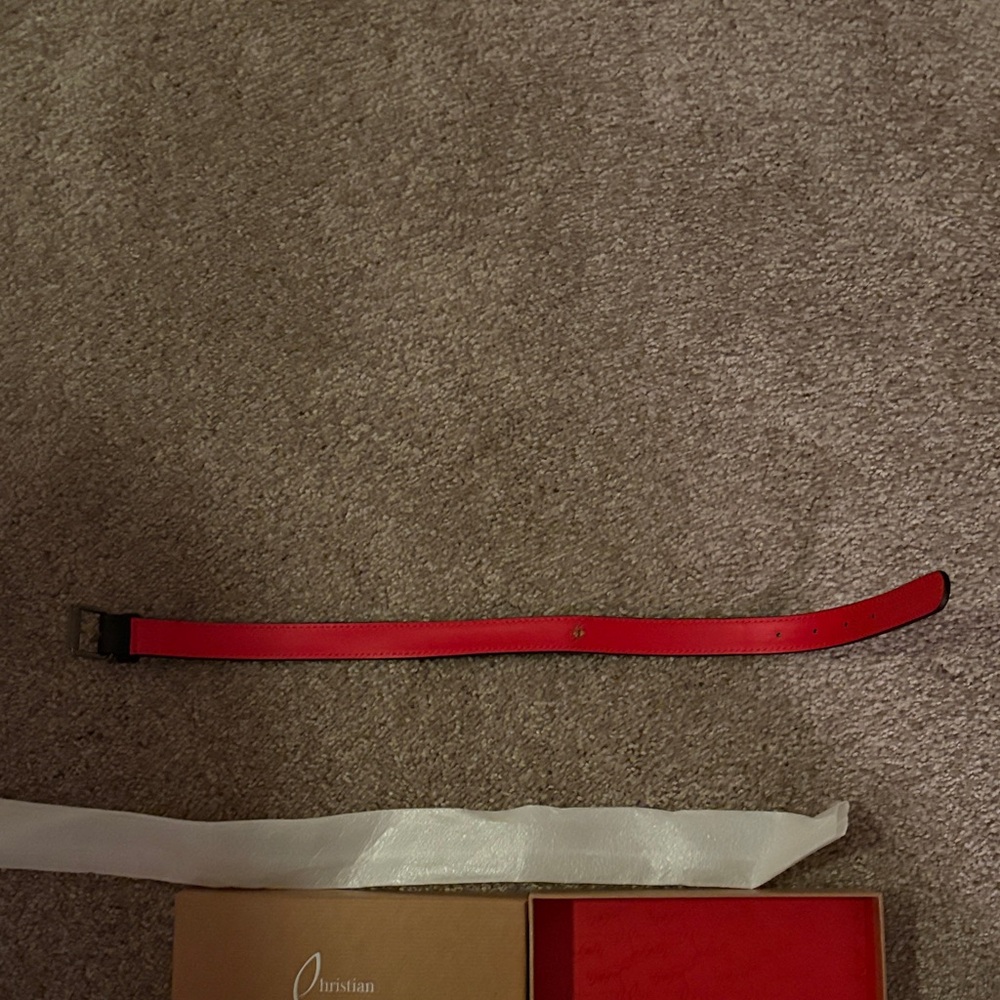 Christian Louboutin Red and Black Small Dog Collar with Packaging. - Picture 4 of 9